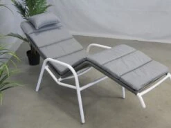 Suns Sora Relax Tuinstoel Mat Wit Met Kussen -Tuin Hart Boutique 12 10 suns sora relax tuinstoel mat wit met kussen 108453084125