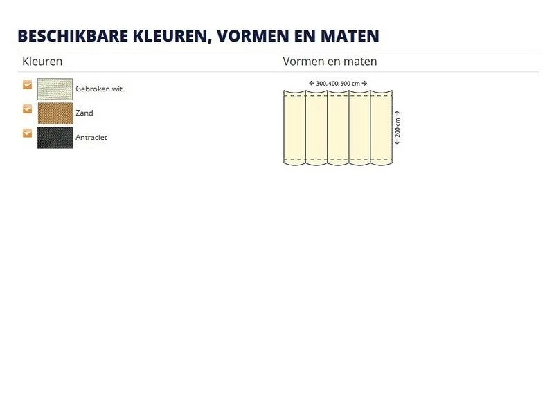 Nesling Coolfit Harmonica Schaduwdoek 2 Meter Breed 3 Meter Uitval 7 Nesling Coolfit Harmonica Schaduwdoek 2 Meter Breed 3 Meter Uitval - Afbeelding 5