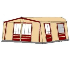 Te Velde Voortent Prelude 350 Cm Bordeaux -Tuin Hart Boutique 14 tevelde voortent prelude bordeaux 350 rechts 2