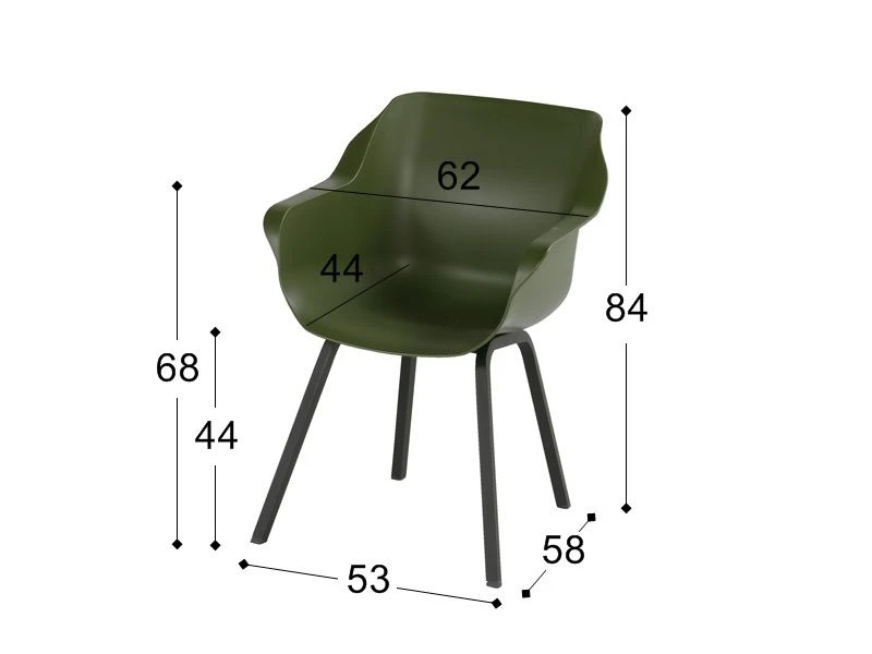 Hartman Tuinstoel Sophie Element Moss 6 Hartman Tuinstoel Sophie Element Moss - Afbeelding 4