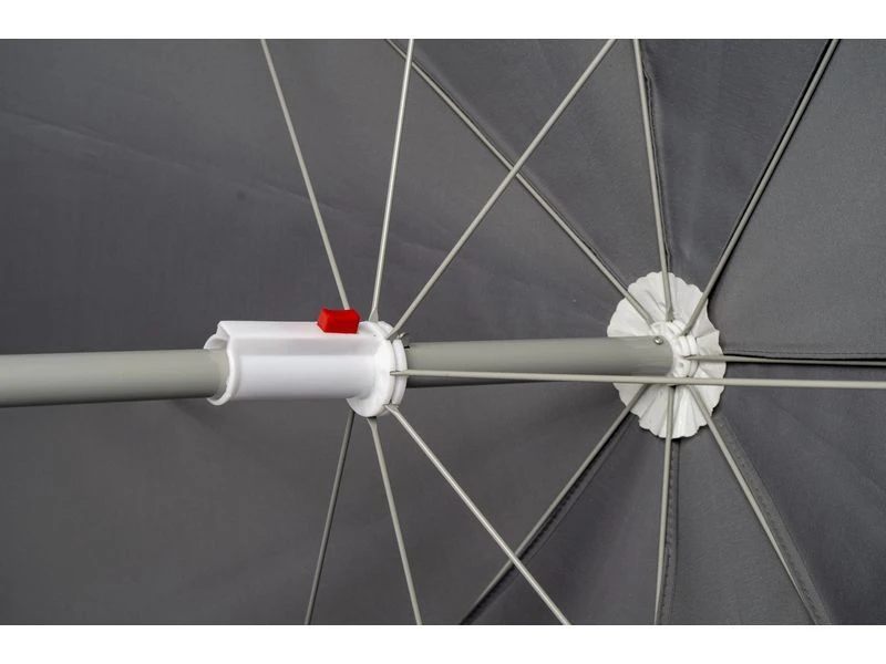 Bo-Camp Parasol Met Knikarm Ø 165 Cm Grijs 8 Bo-Camp Parasol Met Knikarm Ø 165 Cm Grijs - Afbeelding 6