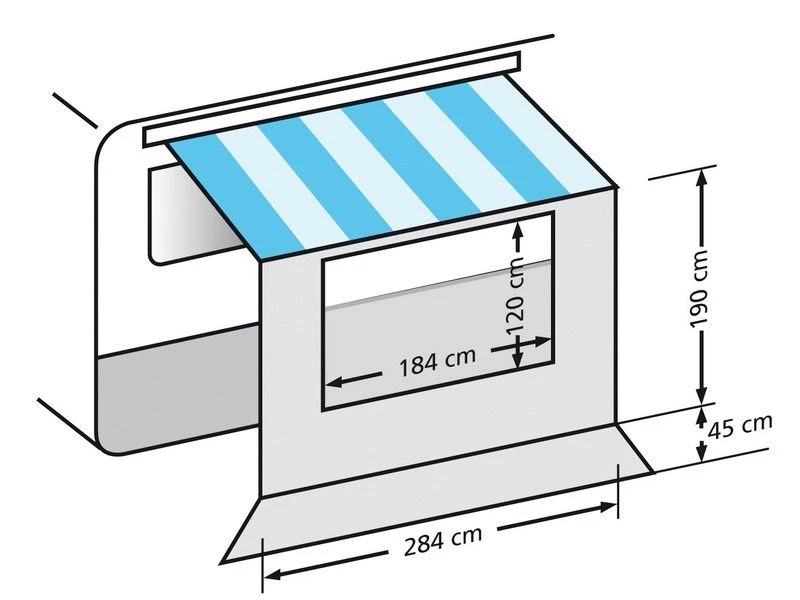 Eurotrail Universele Voorwand Met Raam 300 4 Eurotrail Universele Voorwand Met Raam 300 - Afbeelding 2
