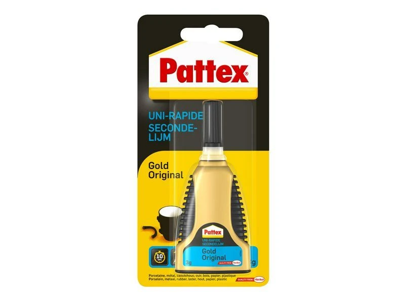 Pattex Secondelijm Gold Tube 3 Gram 3 Pattex Secondelijm Gold Tube 3 Gram