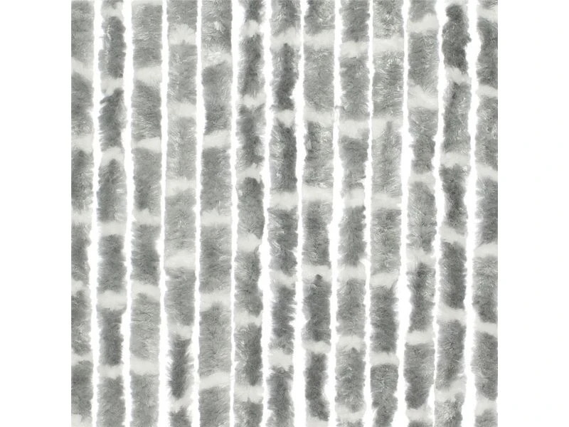 Travellife Chenille Streep Grijs/wit 56x185cm 3 Travellife Chenille Streep Grijs/wit 56x185cm