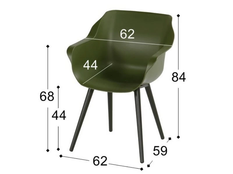 Hartman Tuinstoel Sophie Studio Moss 6 Hartman Tuinstoel Sophie Studio Moss - Afbeelding 4