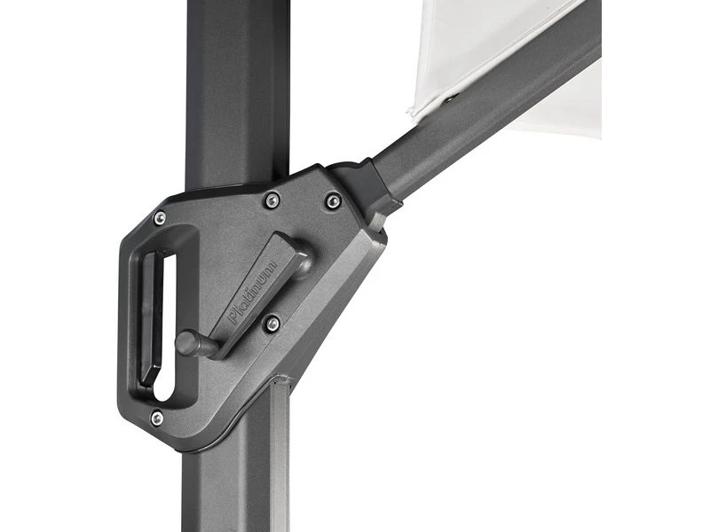 Platinum Zweefparasol Voyager T¹ 2,5 X 2,5 Antraciet 6 Platinum Zweefparasol Voyager T¹ 2,5 X 2,5 Antraciet - Afbeelding 4