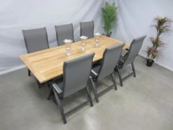 Te Velde Tuinmeubelen Tuinset Milano Tuinstoel Met Lucan Teak Tuintafel