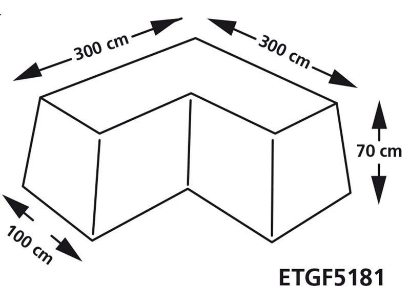Eurotrail Hoes Voor Lounge Bank L 300 - 300 5 Eurotrail Hoes Voor Lounge Bank L 300 - 300 - Afbeelding 3
