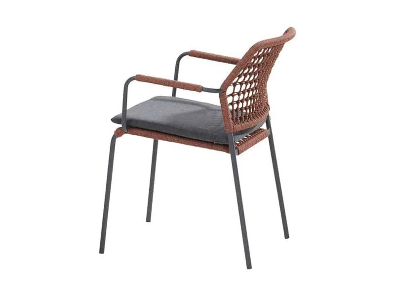 Taste By 4so Barista Stapelbare Tuinstoel Rope Terracotta 4 Taste By 4so Barista Stapelbare Tuinstoel Rope Terracotta - Afbeelding 2