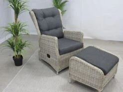 Te Velde Tuinmeubelen Bombay Verstelbare Tuin-loungestoel -Tuin Hart Boutique 45 7 te velde tuinmeubelen bombay lounge stoel met voetenbank