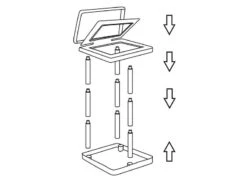 Bo-Camp Plast Team - Vuilniszakhouder -Tuin Hart Boutique 49 2 bo camp plast team vuilniszakhouder ekologica demontabel zwart 6395724