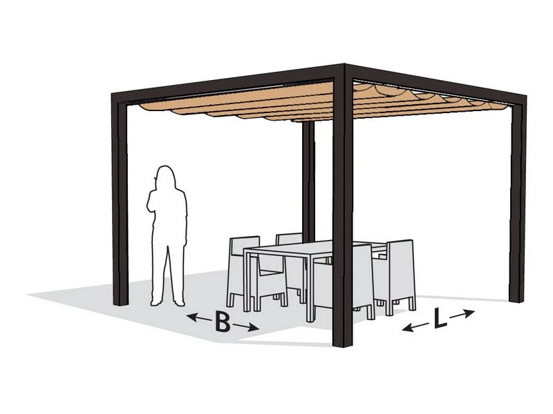 Nesling Aluminium Pergola Optiva Coolfit 319 X 419 Sand 3 Nesling Aluminium Pergola Optiva Coolfit 319 X 419 Sand