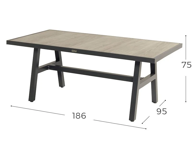 Hartman Athens Tuintafel 186 Xerix 4 Hartman Athens Tuintafel 186 Xerix - Afbeelding 2
