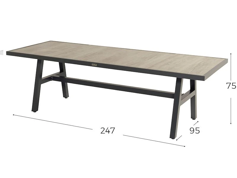 Hartman Athens Tuintafel 247 Xerix 4 Hartman Athens Tuintafel 247 Xerix - Afbeelding 2