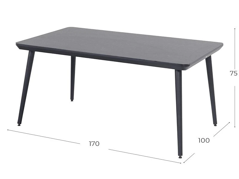 Hartman Sophie Studio Hpl Tuintafel 170 X 100 Zwart 4 Hartman Sophie Studio Hpl Tuintafel 170 X 100 Zwart - Afbeelding 2