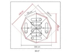 Coleman Familie Tent Octagon Blue-lime -Tuin Hart Boutique 64 3coleman familie tent octagon blue lime 2000035750