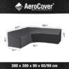 Platinum Aerocover Loungesethoes Hoekset Trapeze 300x300x90xH65/90