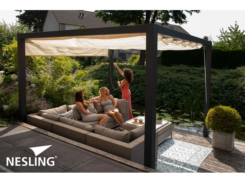 Nesling Aluminium Pergola Optiva Coolfit 402 X 402 Sand 5 Nesling Aluminium Pergola Optiva Coolfit 402 X 402 Sand - Afbeelding 3