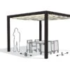 Nesling Aluminium Pergola Optiva Coolfit 402 X 402 Gebroken Wit -Tuin Hart Boutique 9 0 nesling aluminium pergola optiva coolfit 402 x 402 gebroken wit n760 508 373