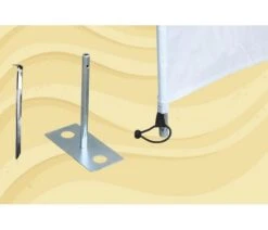 Bo-Camp Windschermharing 30 Cm 4 Stuks 9 Bo-Camp Windschermharing 30 Cm 4 Stuks -Tuin Hart Boutique bo camp windscherm haring met plaat 4 stuks 4163900 2