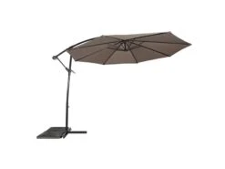 Lesli Zweef Parasol Gemini 3 Mtr -Tuin Hart Boutique lesli zweefparasol gemini 3 meter taupe 530145